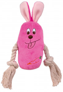 Jucarie Pentru Caini, Animal Plus Cu Sfoara, Cu Sunet, 13 cm - Img 2