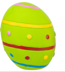 Jucarie Pentru Caini, Ou Colorat, Latex, 8 cm - Img 3