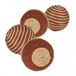 Jucarie Pentru Pisici, Minge Infasurata In Bumbac, Zornaitoare, 4.5 cm