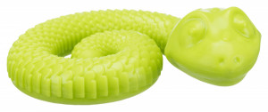 Jucarie Snack-Snake, Termoplastic, 18 cm, Verde, 34950