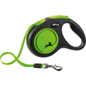 Lesa Flexi Banda, S: 5 m / 15 kg, Verde Neon, 209314