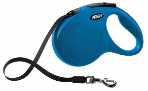Lesa Retractabila Classic, Banda, Diverse Culori, Culoare Albastru, Marime M, Dimensiune 5 m/Pana la 25 kg
