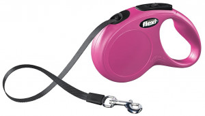 Lesa Retractabila Classic, Banda, Diverse Culori, Culoare Roz, Marime S, Dimensiune 5 m/Pana la 15 kg