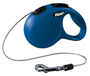Lesa Retractabila Classic, Snur, Diverse Culori, Culoare Albastru, Marime XS, Dimensiune 3 m/Pana la 8 kg