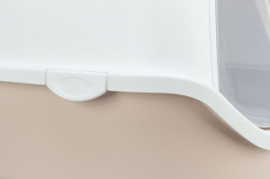 Litiera cu Acoperis Vico 40x40x56 cm Roz Pal/Alb, 402711 - Img 3