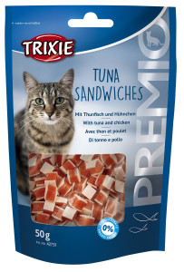 Recompense Pentru Pisici, Premio, Sandwichuri Cu Ton Si Pui, 50 g