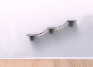 Scara pentru Pisici, Montaj pe Perete, 150 × 30 cm, Taupe, 49930 - Img 4
