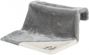 Sezlong pe Calorifer Plush, 45 x 24 x 31 cm, Gri/Gri Deschis