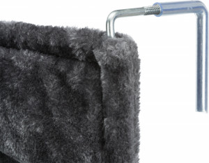 Sezlong pe calorifer XXL plush, 55 x 15 x 36 cm, gri, 43138 - Img 8