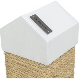 Sisal Plat cu Stalp Be Nordic Iben, 34 x 34 x 60 cm, Alb, 44744