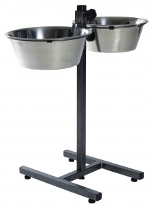 Stativ Reglabil Cu 2 Castroane Inox, Dimensiune 2 x 4.5 l/ø 29 cm