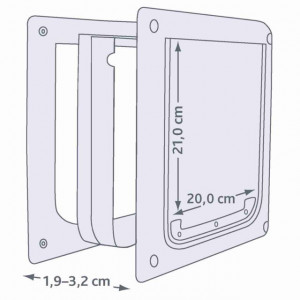 Usa Batanta 2-Way pentru Caini XS-S 25x29 cm Alb 3877