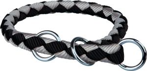 Zgarda Coarda, L:47-55 cm/18 mm, Negru/Gri, 14401
