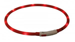 Zgarda/Led Incarcare Usb, XS-XL, 70 cm/10 mm, Rosu, 12643 - Img 2