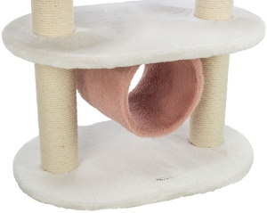Ansamblu Cat Tree Isabella, 58x38x70 cm, Alb/Roz Antic, 44472 - Img 5