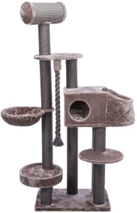 Ansamblu Cat Tree XXL Andres, 70 x 48 x 190 cm, Capuccino