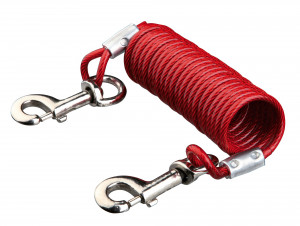 Cablu Spiralat, 5 m, pana la 50 kg, Rosu