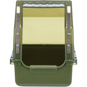 Cadita Acoperita pentru Pasari, Plastic, 16 x 22 x 16 cm, Verde - Img 3