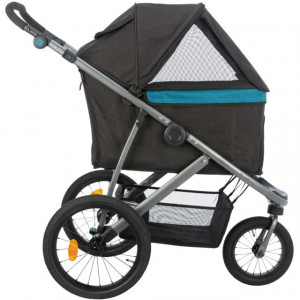Carucior Buggy Pana La 20 Kg, 3 Roti, 60 x 112 x 120 cm, Negru/Petrol, 28960 - Img 12