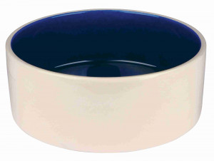 Castron Ceramic, Crem/Albastru, Dimensiune 2.3 l/ø 22 cm