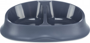 Castron Plastic Dublu, 2 x 0.25l/10 x 12cm/27 x 7 x 18cm albastru, 24966 - Img 1