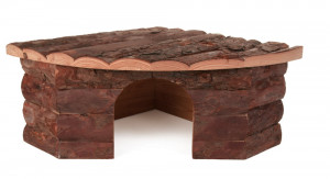 Casuta de Colt pentru Rozatoare, Jesper, Lemn, 42 x 15 x 30/30 cm