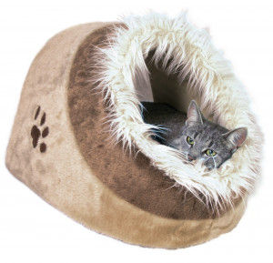 Cos Minou Blanita 41 x 30 x 50 cm Bej/Maro cu Blanita
