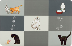 Covoras Plastic 44 x 28cm, Gri, 24579