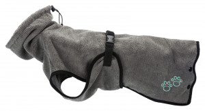 Halat de Baie pentru Caini, Gri, Bumbac, Marime S, Produs Redus, Dimensiune 40 cm - Img 6