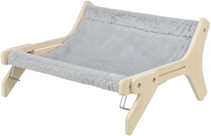 Hamac pentru Pisici, 47 x 24 x 38 cm, Pana la 12 kg, Gri, 43204 - Img 1