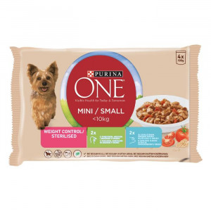 Hrana Umeda One Mini Adult pentru Caini, Weight Control, 4 x 100 g
