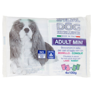 Hrana Umeda pentru Caini, Special Dog Excellence, Adult Mini, Miel si Iepure, 4 x 100 g