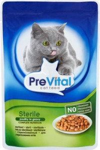 Hrana Umeda Prevital Cat Premium, Steril, Pasare, 100, g