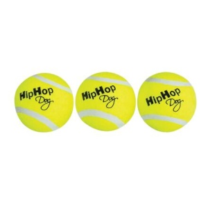Jucarie Pentru Caini, HipHop, Minge Tenis, 3 buc, 5 cm, Galben, A16361 - Img 3