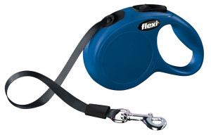 Lesa Retractabila Classic, Banda, Diverse Culori, Culoare Albastru, Marime XS, Dimensiune 3 m/Pana la 12 kg