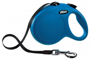 Lesa Retractabila Classic, Banda, Diverse Culori, Culoare Albastru, Marime L, Dimensiune 5 m/Pana la 50 kg