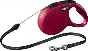 Lesa Retractabila Classic, Snur, Diverse Culori, Culoare Rosu, Marime S, Dimensiune 8 m/Pana la 12 kg