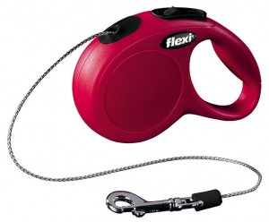 Lesa Retractabila Classic, Snur, Diverse Culori, Culoare Rosu, Marime XS, Dimensiune 3 m/Pana la 8 kg