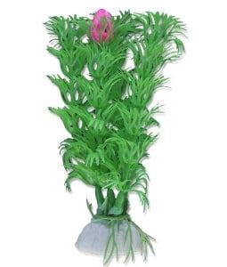 Planta Artificiala Pentru Acvariu, Blister, 10 cm, Verde/Roz, 1B06 - Img 1