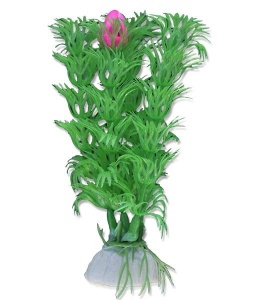Planta Artificiala Pentru Acvariu, Blister, 10 cm, Verde/Roz