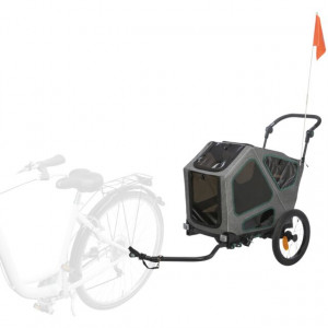 Remorca pentru Biciclete, S: 64 x 92 x 80 / 130 cm, Pana la 25 kg, Gri
