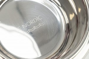 Set 2 Castroane Inox cu Suport Lemn MDF, Alb, 2 buc, Dimensiune 2 x 0.4 l/ø 14 cm/38 x 18 x 10 cm - Img 6