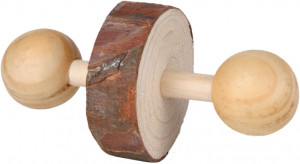 Set Jucarii pentru Rozatoare, 2 Gantere, Lemn, 4.5 x 9 cm - Img 2