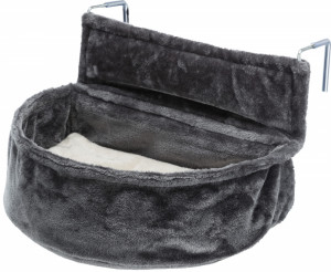 Sezlong pe calorifer XXL plush, 55 x 15 x 36 cm, gri, 43138 - Img 9