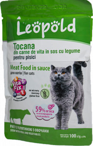 Tocana Premium cu Vita in Sos cu Legume, 100 gr