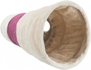 Tunel pentru Pisici, XXL, 35 x 115 cm, Bej/Fuchsia, 43008 - Img 3
