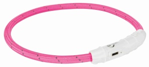 Zgarda Cu Led, Incarcare USB, L-XL: 65 cm/7mm, Pink, 12708