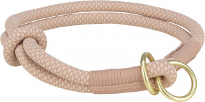 Zgarda Soft, Coarda, Semistrangulanta, Culoare Roz Pudrat, Marime S, Dimensiune 35 cm/ø 6 mm