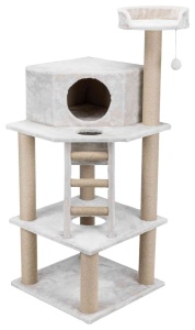 Ansamblu Cat Tree Marlena, 60x60x151 cm, Gri Deschis, 44810 - Img 1