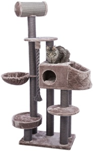 Ansamblu Cat Tree XXL Andres, 70x48x190 cm, Capuccino, 44713 - Img 7